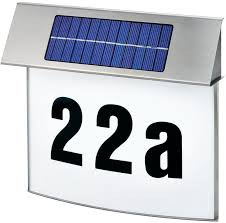 Solární LED osvětlení domovního čísla Vision